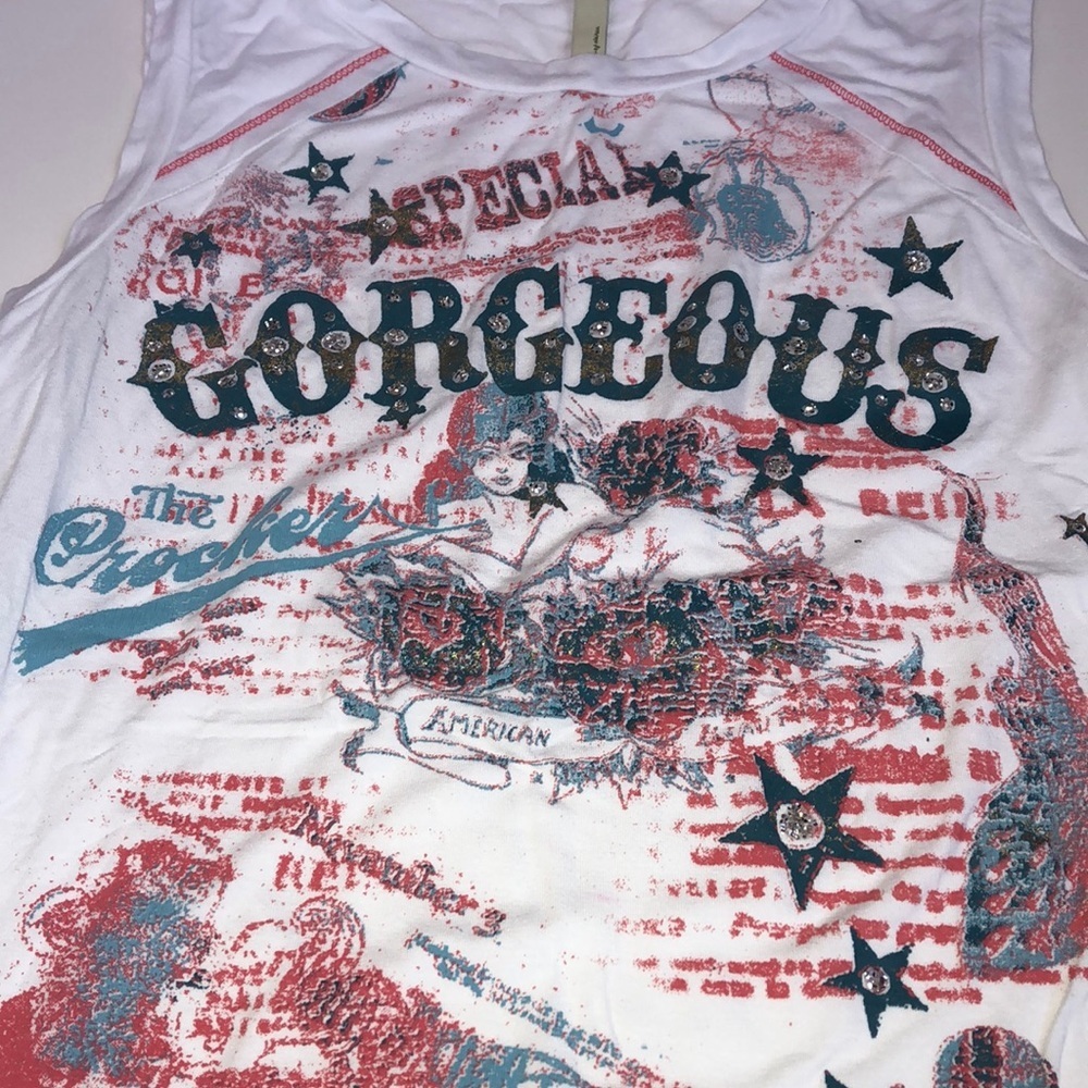 WOMENS GRAPHIC PRINT TANK TOP SIZE MEDIUM - Picture 2 of 3